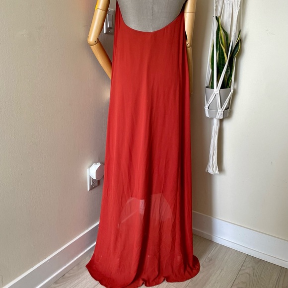 H&M Boho High-Low Red Dress - M - Picture 4 of 5